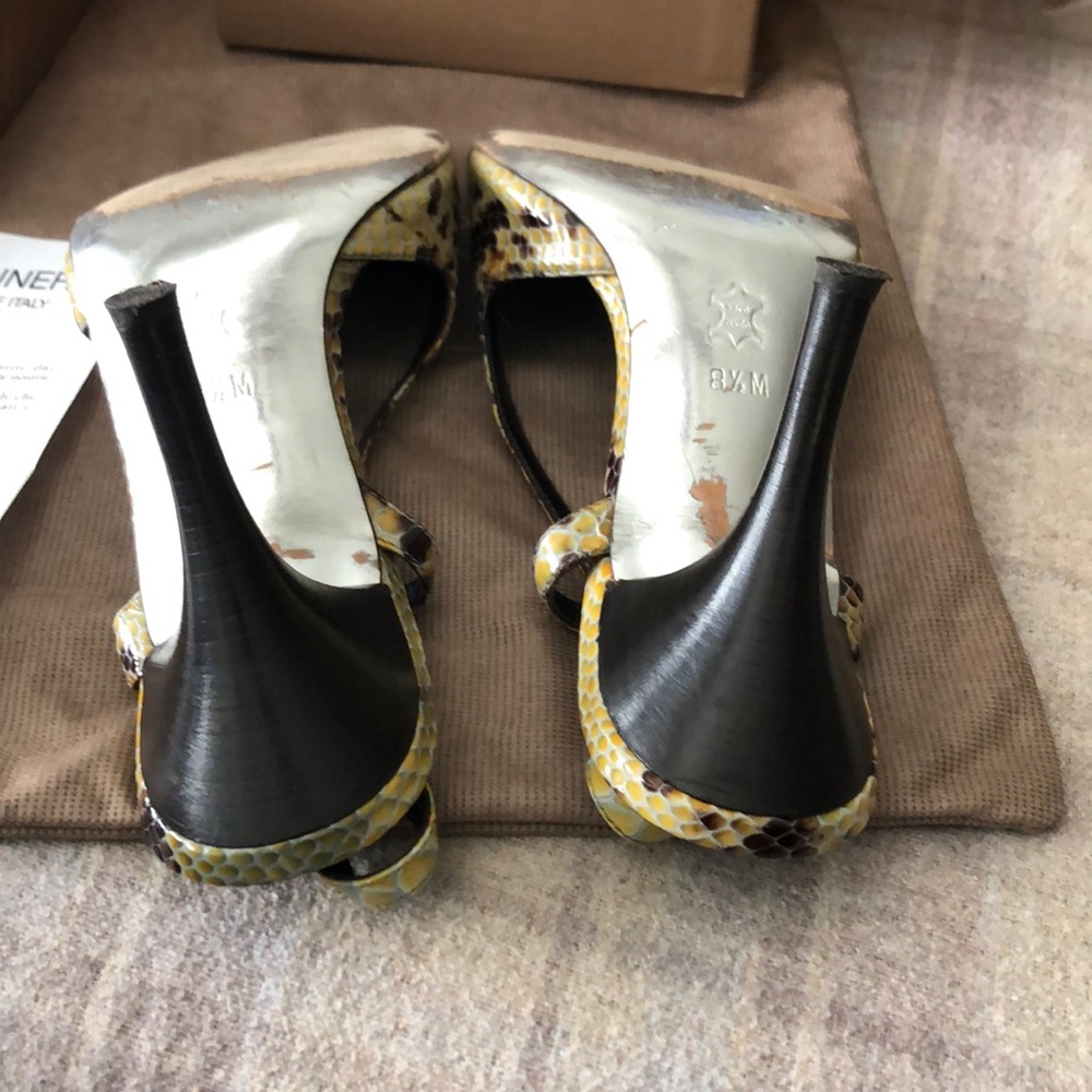 Donald J Pliner python sandals RARE VTG - Picture 6 of 7